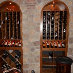 William H. Mann & Son Custom Built Wine rack in wine cellar