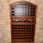 William H. Mann & Son Custom Built Wine rack in wine cellar