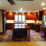 Traditional brown kitchen design